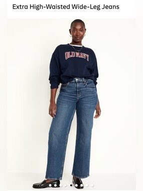 Old Navy Wide-Leg extra High-Rise Jeans - Black Wash